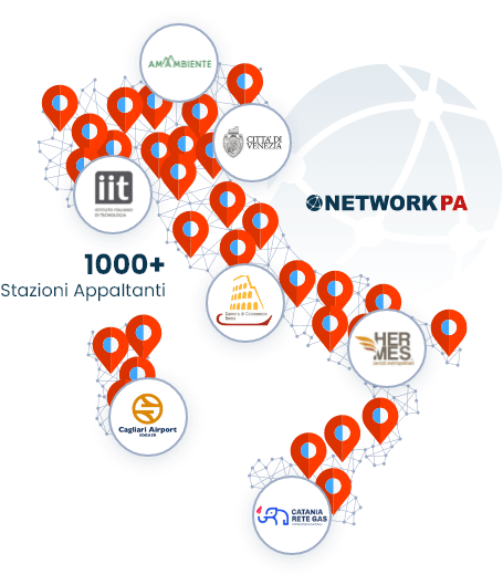 Le stazioni appaltanti del network sono centinaia in tutto il territorio italiano