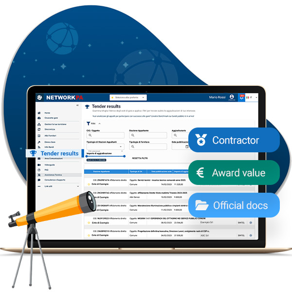 Italian Tender results on NetworkPA