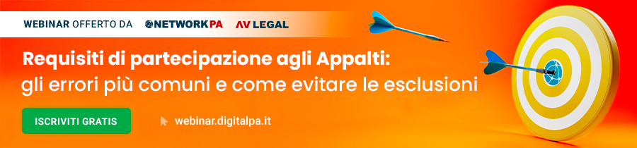 Iscriviti al webinar gratuito: Requisiti di partecipazione agli Appalti Pubblici: gli errori più comuni e come evitare le esclusioni